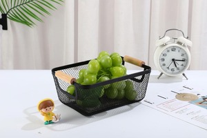 ตะกร้าผลไม้มีสายทำจากเหล็กทรงสี่เหลี่ยมผืนผ้ามีประโยชน์มาใหม่สำหรับงานแต่งงานในบ้านใช้ในปิกนิก - Product Image 4