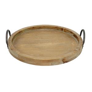 Table basse à thé de forme rectangulaire plateau ottoman avec poignée unique en argent au plateau de service de collations alimentaires de qualité supérieure plateau en bois - Product Image 5