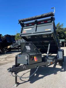 Remolque de Tractor agrícola personalizado, acero, plata, soldadura ISO, bloqueo de enganche de remolque, remolque volquete basculante - Product Image 4