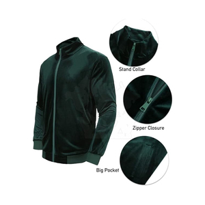 Slim Fit New Design Custom <b>Velvet</b> Tracksuit Top Quality New Trendy Tracksuit Cheap Price <b>Men</b> Tracksuits - Product Image 5