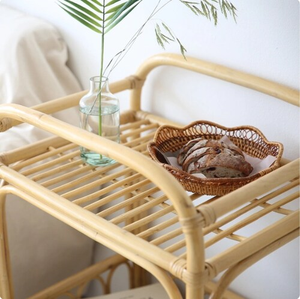 Handcrafted Rattan <b>Serving</b> Cart - Stylish Drink <b>Trolley</b> for Any Space Functional Drink <b>Serving</b> <b>Trolley</b> for Bars and Restaurants - Product Image 6