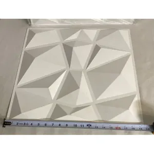 Paneles de pared 3D con diseño de diamante blanco, paquete de 12 azulejos geométricos, estilo europeo de 32 pies cuadrados para Villa, baño, comedor - Product Image 1