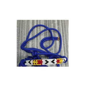 Haute qualité bleu Nylon cheval licou Durable occidental anglais géométrique conception perlée corde fabricants indiens en gros chaud - Product Image 6