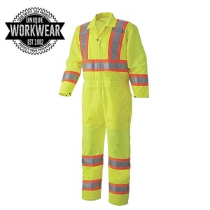 Combinaison ignifuge personnalisée haute visibilité en polyester, résistante aux flammes, pour l'industrie pétrolière et gazière, vêtements de travail certifiés CE, protection pour hommes - Product Image 2