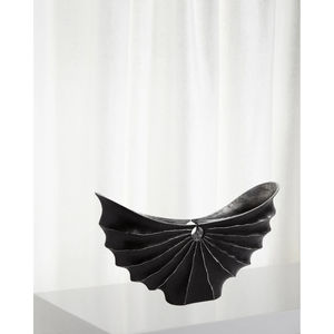 Juego de 2 Jarrones Decorativos Negros Modernos con Forma de Abanico, Floreros Artísticos para Exhibición de Flores de Boda - Product Image 4