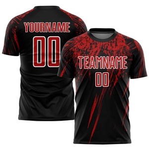 Vente en gros directe OMMIZ INDUSTRY, maillot de football personnalisé vert pois noir, sublimation - Product Image 4