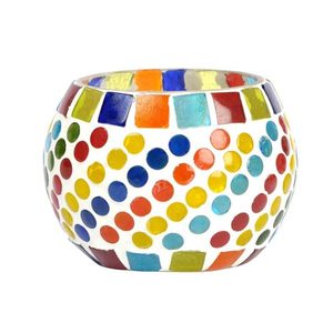 Bougeoir en verre mosaïque de la plus haute qualité support de bougie chauffe-plat fait à la main pour la maison hôtel restaurant et décor de mariage - Product Image 4