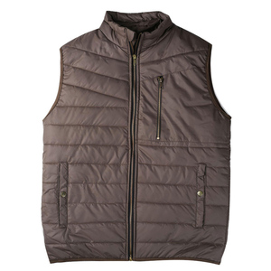 Personalizado al aire libre impermeable Stand Collar chaqueta de invierno cuerpo cálido sin mangas estilo de los hombres chaleco acolchado - Product Image 1