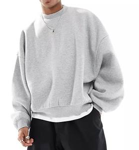 Nouveau sweat-shirt à col rond surdimensionné en coton 100% poids lourd, vêtements de rue personnalisés de qualité supérieure, vêtements de sport décontractés pour hommes, hiver - Product Image 4