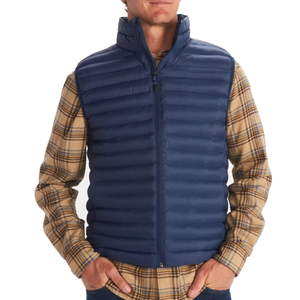 Veste légère en duvet micro bouffant matelassée et chaude pour hommes, veste d'hiver décontractée sans manches, veste en duvet avec logo personnalisé - Product Image 5