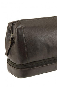 Real Genuine Leather <b>Toiletry</b> <b>Bag</b> Suitable <b>for</b> <b>Men</b> and Women Waterproof Lining - Product Image 3