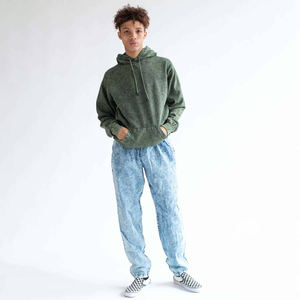 2024 nouveau surdimensionné cravate-teinture 100% coton pull à capuche décontracté vêtements de rue pour hommes hiver solide motif sweat mode en plein air - Product Image 6