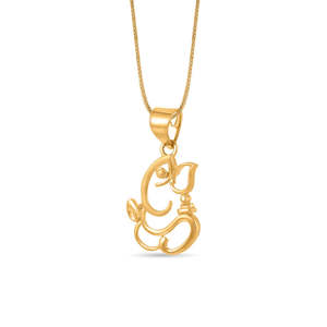 Collar con Colgante Religioso de Ganesh Grace en Oro de 14K - Product Image 4