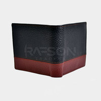 Dompet kulit sapi asli untuk pria, dompet pria kulit sapi asli kualitas tinggi, dompet kustom dengan pola Logo unik dan lapisan jenis penutup terbuka