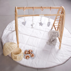 Superventas niños jugar gimnasio ratán madera babygym mimbre natural madera playgym interior actividad gimnasios playmat para bebés - Product Image 4