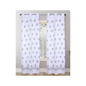 Rideaux à boucles en tissu transparent 140 GSM, 52x84 pouces, en coton doux et aérien, sans AZO, pour dortoirs, maisons de vacances, export en gros - Product Image 2
