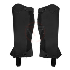 Horse Rider <b>Chaps</b> Leg Protective High Quality Custom Design Half <b>Chaps</b> Washable Leather For Horse <b>Riding</b> Western Style <b>Chaps</b> - Product Image 3