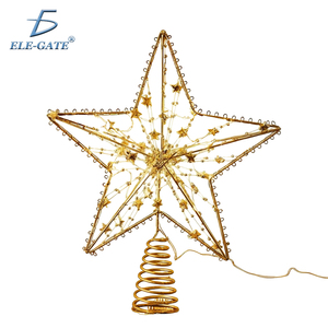 Moderno Puntale per Albero di Natale a Forma di Stella 3D con Luci LED Calde IP44 per Decorazioni Domestiche e Regalo, Formato Piccolo - Product Image 6