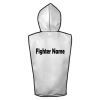 Combinaison de boxe unisexe pour adulte en satin blanc avec logo personnalisé, veste à capuche, short, ensemble vert uni sans manches, respirant, équipement d'entraînement d'été