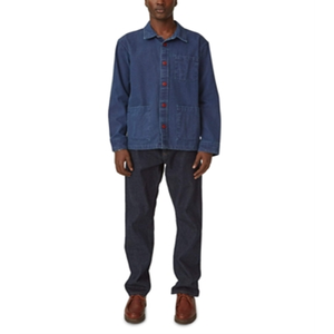 Giacca in Denim di Cotone Tinto Navy Taglia M con Decorazione a Bottoni Stile Corridor - Product Image 1