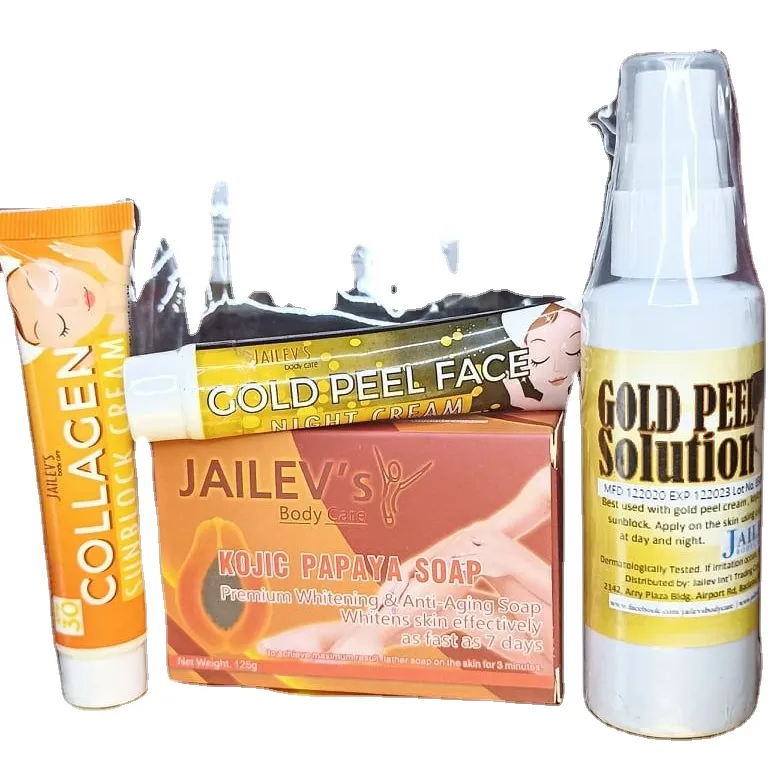 Bestseller Jailevs verjüngendes Set Gold Peel Facial Kit für rosa und strahlende Haut