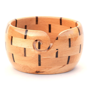 Contenedor de almacenamiento de cuencos de hilo de madera | Soporte de hilo hecho a mano para ganchillo y tejer | Tamaño y color personalizados de AYAANS - Product Image 1