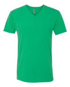 Camiseta de camurça com decote em V estilo Next Level 6440 para mulheres camisas penteadas de algodão/poliéster respirável unissex com decote em V