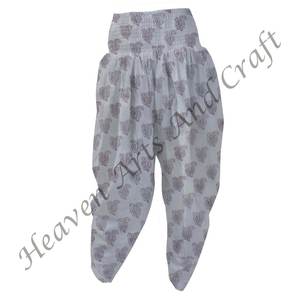 Elegante Pijama de algodón con estampado de bloque indio para mujer elegante pantalones florales de verano pantalón para niñas - Product Image 5