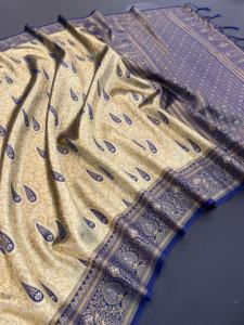 Boutique indienne de haute qualité lourd Banarasi soie Saree élégant fantaisie Blouse exclusif classique fête mariage Festival porter des femmes - Product Image 2