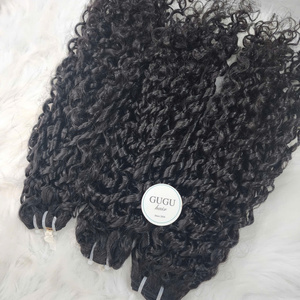 Precio al por mayor 100% cabello humano vietnamita birmano SDD DD paquetes y Frontal, color natural para mujeres negras - Product Image 1