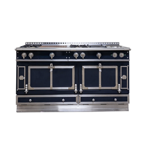 เตาแก๊สแบบเต็มรูปแบบ La Cornues Chateaus 150 สีดำสแตนเลสสตีล พร้อมเตาอบคู่ - Product Image 3