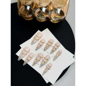 Uñas Postizas Gilded Empress, Diseño Elegante para Mujer - Product Image 2