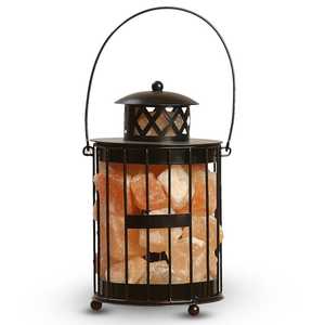 โคมไฟเกลือหิมาลายันสีชมพูงานฝีมือคุณภาพดั้งเดิมของชาวพุทธไฟกลางคืนตะกร้าเปลือกหอยแกะสลักบ้านงานฝีมือตามธรรมชาติ - Product Image 2