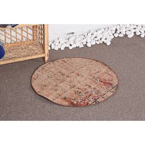 Classique Vintage Beige Patchwork Laine Tapis Grande Surface 2.3x2.3ft Rectangulaire Couloir Motif Peluche Pile pour Vivre Polyester Latex - Product Image 2