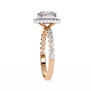 Oval Lab Grown Diamond Ring 14K Gold Rose Yellow White IGI Certified-Anillo de compromiso de boda de compromiso de color de la claridad VVS VS - Product Image 6