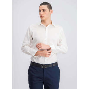 Camicia Elegante da Uomo Bar III Slim-Fit in Popeline Elasticizzato Antipiega Casual Bianca Taglie XL 2XL 3XL 6XL 15X32-33 - Product Image 1