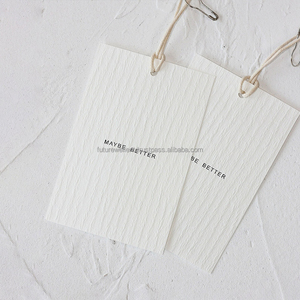 Etiqueta personalizada con nombre y logotipo, papel de alta calidad, etiquetas para ropa para tarjetas y etiquetas colgantes, compra de etiqueta personalizada con alambre - Product Image 1