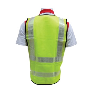 เสื้อกั๊กนิรภัยสะท้อนแสงสำหรับผู้ชายวัสดุโพลีเอสเตอร์มองเห็นง่าย - Product Image 4