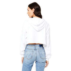 2024 Winter New High Quality Custom Logo <b>Sweat</b> Pullover Hoodie for Women Cotton Crop <b>Top</b> with OEM Hoodies - Product Image 3