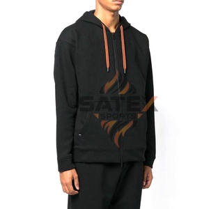 Sweat à capuche zippé brodé pour homme, saison hivernale - Logo personnalisé, 100% coton molletonné, couleurs et tailles personnalisées, service OEM - Product Image 1