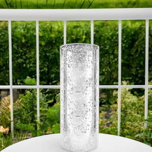 HST0514SS - Silver Speckled Glass <b>Hurricane</b> <b>Candle</b> Shade Chimney Tube [No Bottom] - 5 x 14 - Product Image 2
