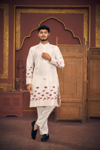 Mughal jacquard designer kurta - Product Image 2