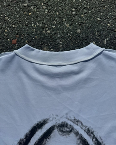 เสื้อยืดผ้าฝ้ายออกแบบได้ตามต้องการสำหรับผู้ชายเสื้อยืดสตรีทแวร์แบบมีรอยเย็บแบบรูด้านหลัง - Product Image 3