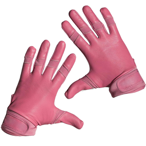 Gants de frappe de baseball professionnels à poignet court avec poignée en cuir souple, design léger, construction durable pour les joueurs jeunes et adultes - Product Image 1