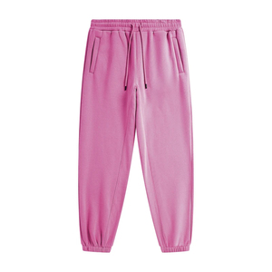 2025 personnalisé ourlet ouvert surdimensionné pantalons de survêtement jambe droite hommes coupe ample coton Jogging hommes éponge Baggy survêtement pantalon - Product Image 5