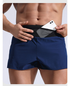 Pantalones cortos para correr con cintura Mest Pocket Sport Gym Pantalones cortos de secado rápido de 2 capas Venta al por mayor Logotipo personalizado 2 en 1 Pantalones cortos DDP Envío - Product Image 6