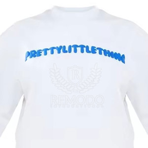 Camiseta de Mujer con Estampado Puff Personalizada OEM, Elegante, de Alta Calidad, Verano, Casual, 100% Algodón, Manga Corta - Product Image 6