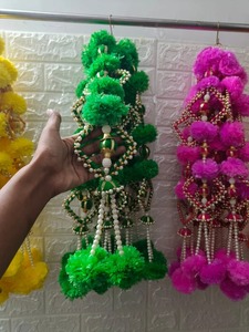 Coloré Marigold Choodi Tentures Latérales avec Perles Décors De Scène De Mariage Genda Phool Guirlande Temple Décor Diwali Décor - Product Image 4