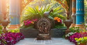 Handmade <b>Decorative</b> Radha Krishna Statue Metal Sculpture for Home <b>Decor</b> & Wedding Gifting Made in India - Product Image 3