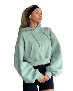 Pull personnalisé, sweats à capuche oversize pour femmes, vente en gros de sweats à capuche épais en coton polaire style baggy, vêtements de ville pour femmes - Product Image 1